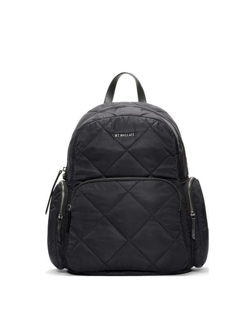 MZ Wallace Black Madison Quilted Backpack