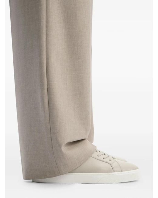 12 STOREEZ White Leather Sneakers