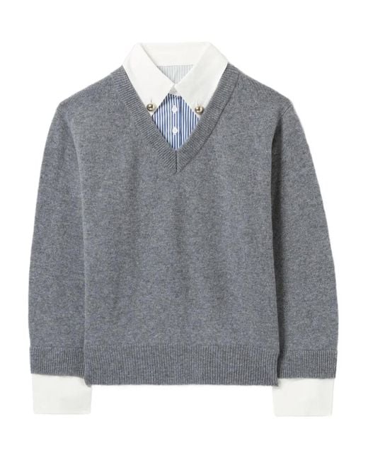 Sudadera con cuello en V Claudie Pierlot de color Gray