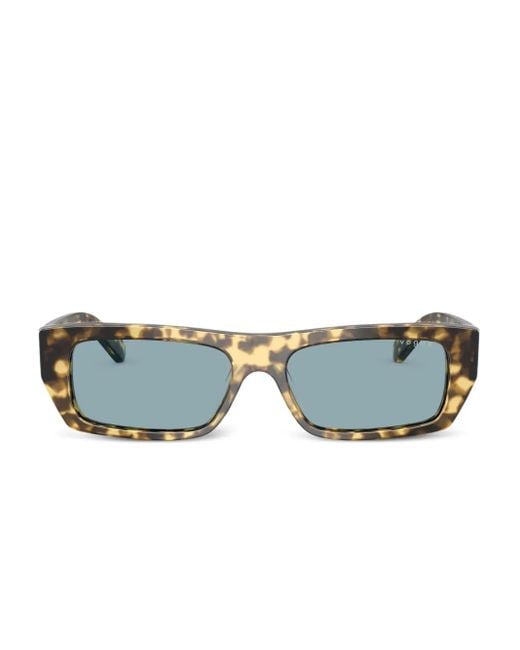 Vogue Eyewear Blue Tortoiseshell Rectangle Sunglasses