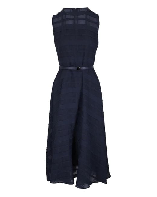 Vestido midi texturizado Akris de color Blue