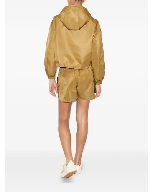 Tory Burch Yellow Reversible Cropped Nylon Jacket