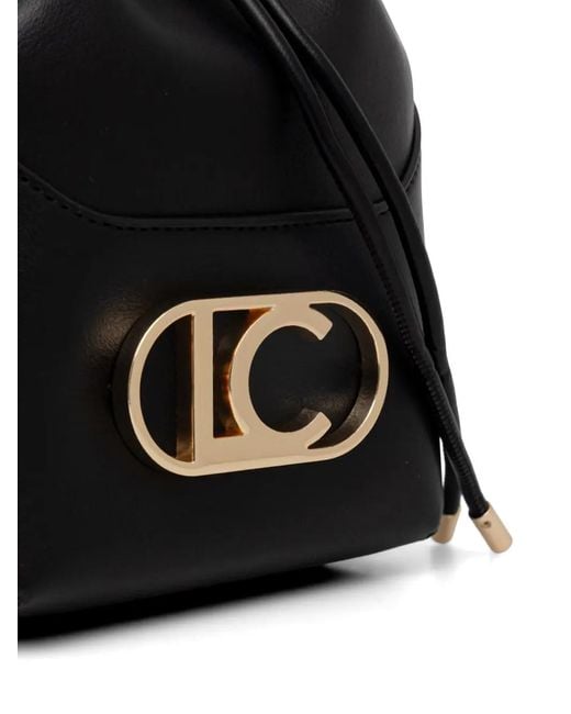 Lola Casademunt Black Logo-Plaque Bucket Bag