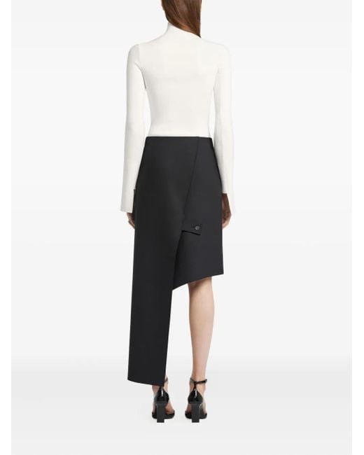 Courreges White Pullover Mit Stehkragen