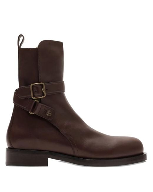 Botas con tira de hebilla Burberry de hombre de color Brown