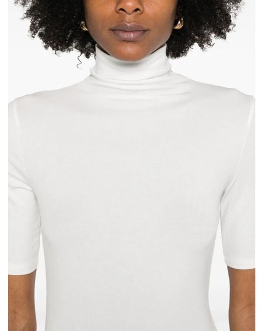 Vince White High-Neck Top