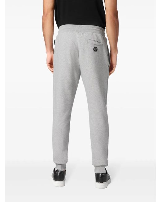 Philipp Plein Gray Skull Track Pants for men