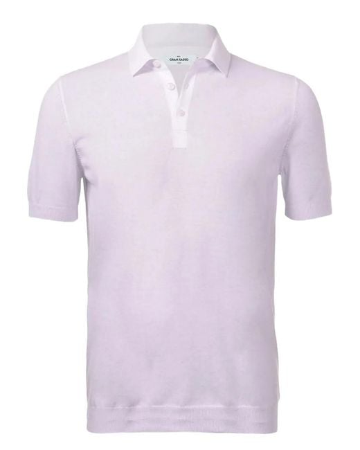Gran Sasso Purple Short-Sleeve Polo Shirt for men