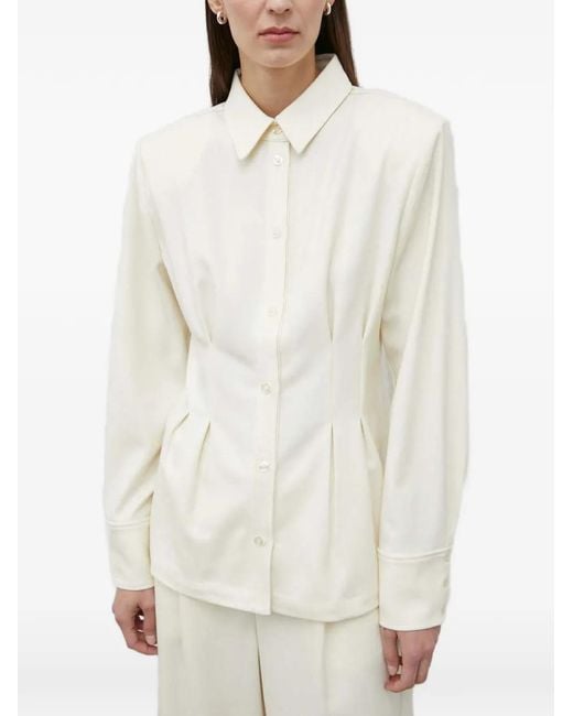 Gestuz Button-Up Blouse in het White