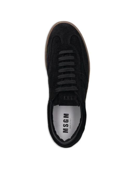 MSGM Black Suede Sneakers