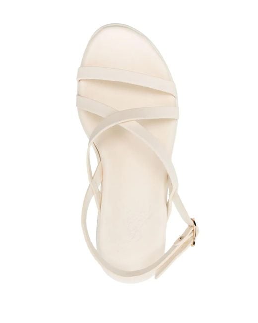 Ancient Greek Sandals Natural Silia Buckle-Fastening Sandals