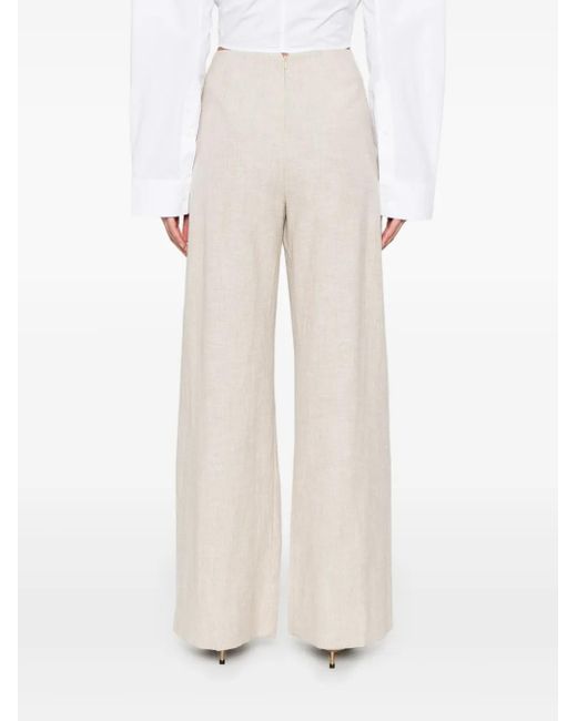 Cult Gaia White Pompori Wide-Leg Trousers
