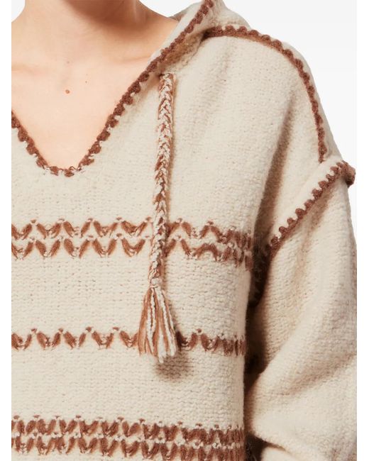 Isabel Marant White Ecru Bronze Wool Jersey