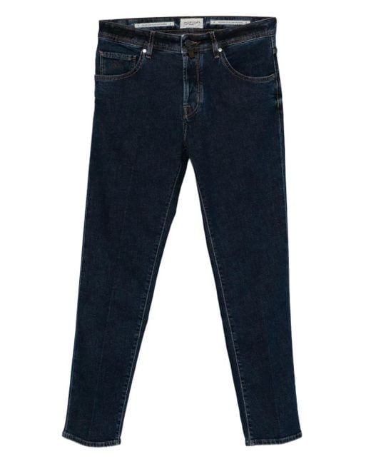 Jacob Cohen Blue Slim Fit Cropped Denim Jeans for men