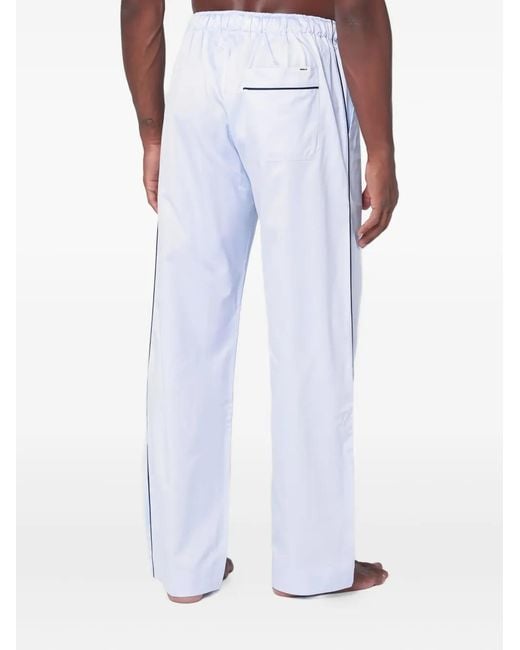 Tekla White Drawstring Pyjama Trousers for men