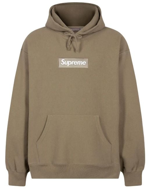 Supreme Green Box Logo Cotton Hoodie