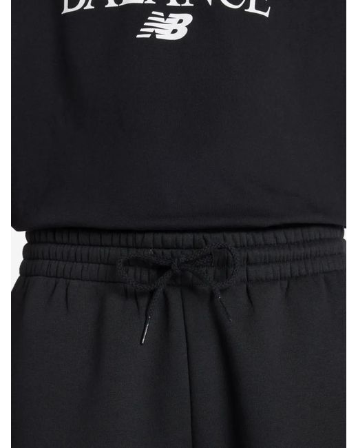 New Balance Black Fleece Logo Shorts for men