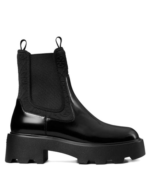 Tory Burch Black Chelsea-Boots Mit T-Monogramm 65Mm