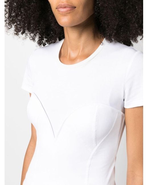 Camiseta con detalle en relieve Blumarine de color White