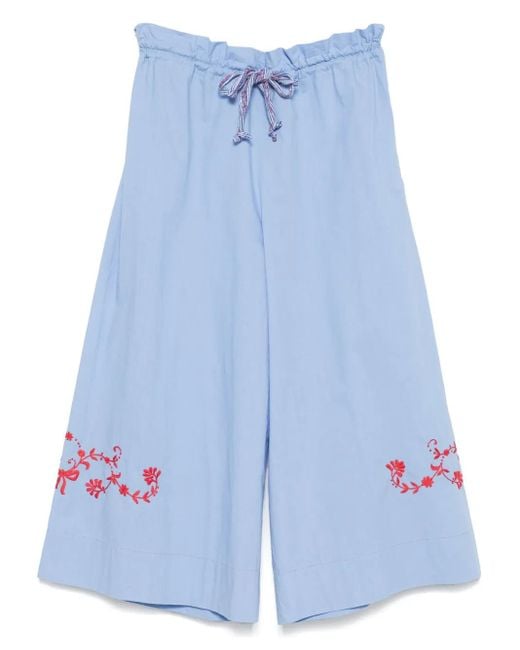 Péro フローラル パンツ Blue