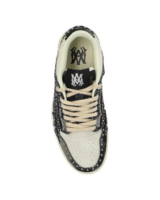 Amiri Black Stud Skel Top Low Sneakers