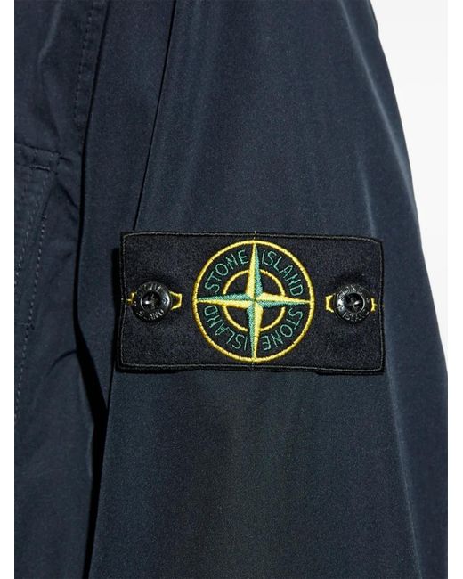 Stone Island Blue Padded Micro Twill Jacket for men