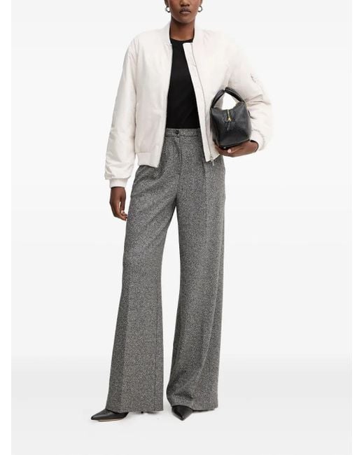 Guess White Zipped Bomber Jacket
