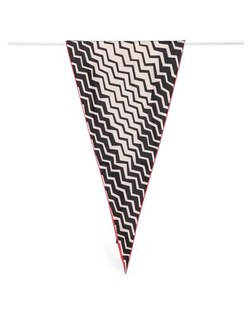 Pañuelo Triangular Con Estampado En Zigzag Missoni de color Black
