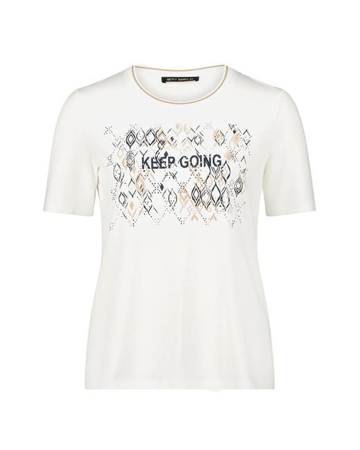 Betty Barclay White Graphic-Print T-Shirt