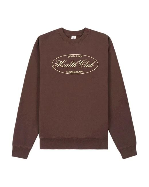 Sporty & Rich Brown Graphic Print Sweatshirt