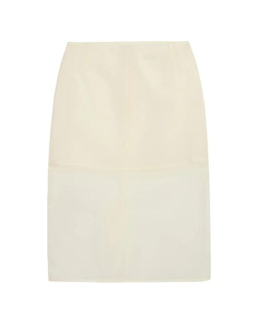 Apparis White Tyra Organza Midi Skirt