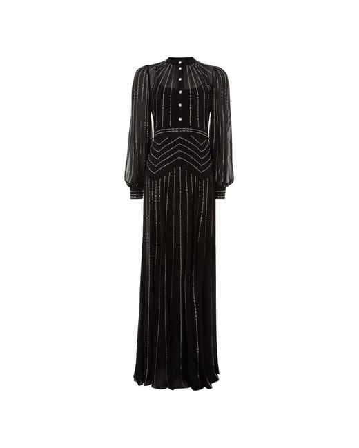 Temperley London Black Villanelle Buttoned Embellished Maxi Dress