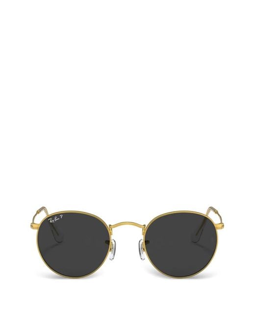 Ray-Ban Black Round Metal Sunglasses