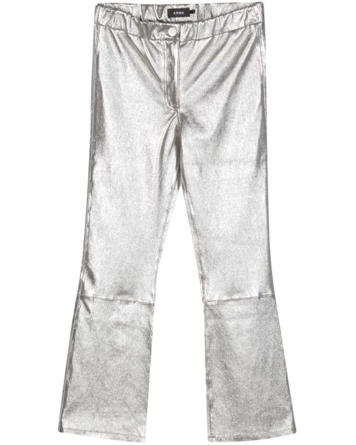 Arma Blue Lively Metallic Flared Trousers