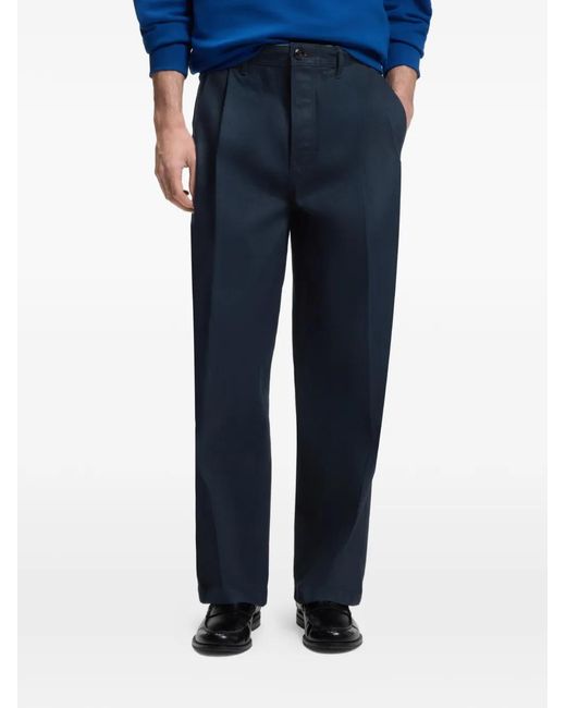 HUGO Blue Belt-Loops Trousers for men