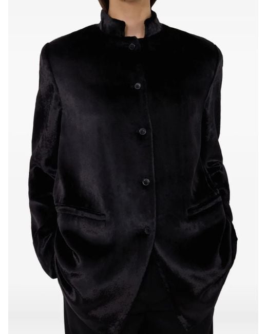 Loulou de Saison Black Lara Stand-Collar Jacket
