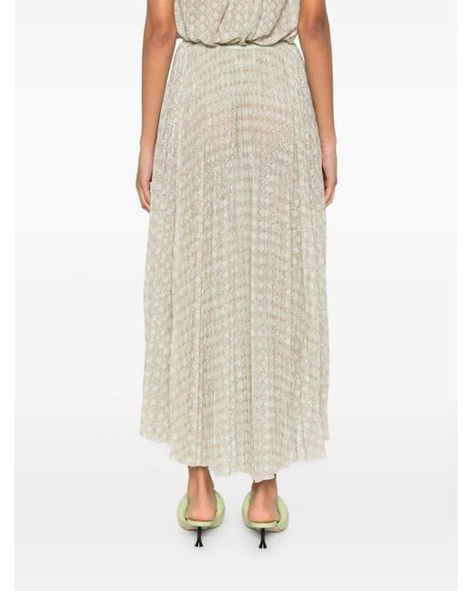 Forte_forte White Plissé Pattern Midi Skirt
