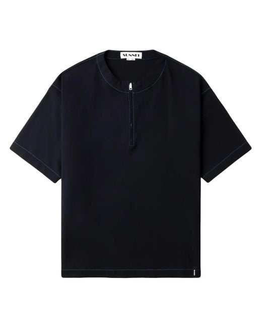 Sunnei Black Logo-Patch T-Shirt