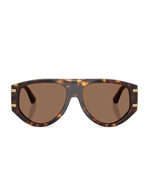 Dolce & Gabbana Brown Tortoiseshell-Effect Sunglasses