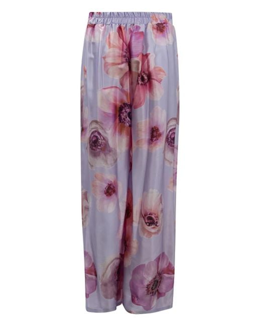 SLEEP NO MORE Purple Hose mit Blumenprint