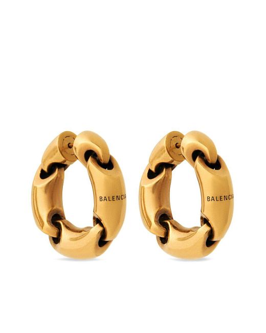 Balenciaga Metallic Solid 2.0 Earrings