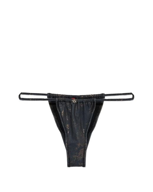 DIESEL Black Jodie-Utlt Ribbed Bikini Bottoms