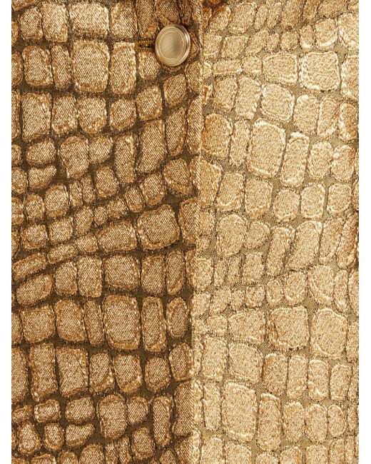 Tom Ford Metallic Snakeskin-Effect Woven Blazer