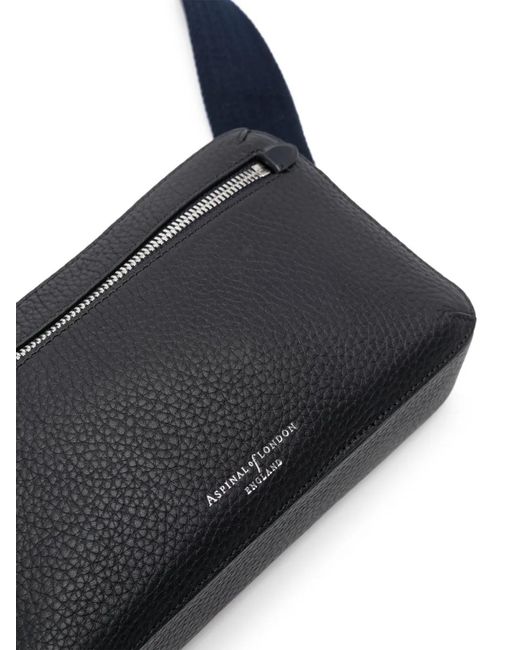 Borsa Messenger Reporter Compact di Aspinal in Black da Uomo