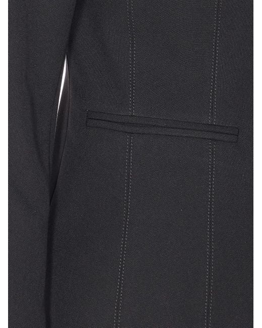 Pinko Black Single-Breasted Jacket With Fitted Waist