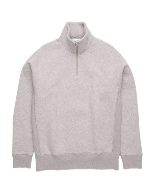 Norse Projects Gray Ketel Half-Zip Sweater for men