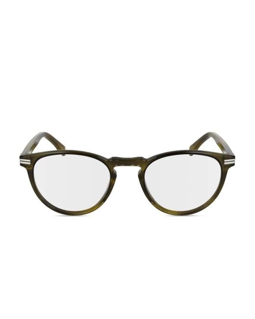Lacoste Brown Striped Round Glasses for men