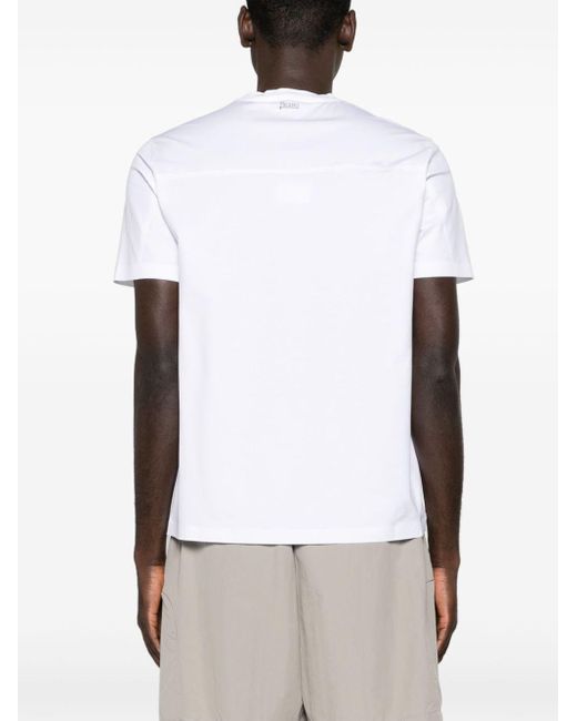 Herno White Crew-neck Jersey T-shirt for men