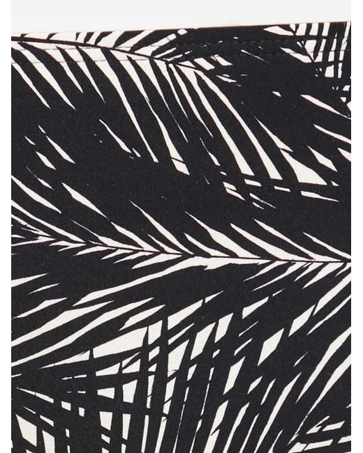 MICHAEL Michael Kors Black Palm-Print Bikini Bottoms