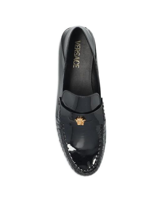 Versace Black Medusa-Detail Loafers